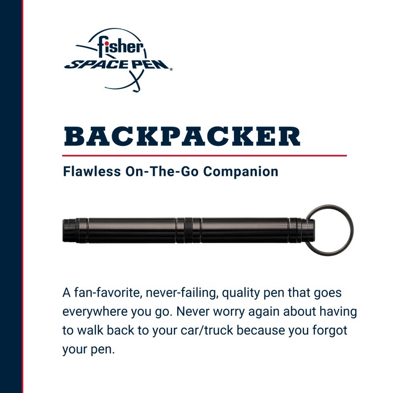 Fisher Space Pen Backpacker Space Pen, Ballpoint, Black Ink, Gift Box - Image 2